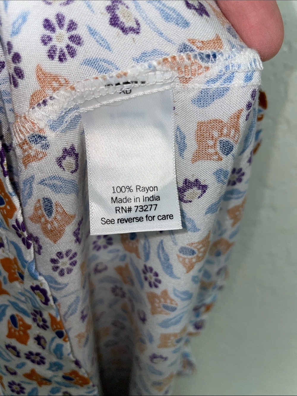 croft & barrow White Maxi Dress with Blue and Brown Floral Print - Picture 7 of 12